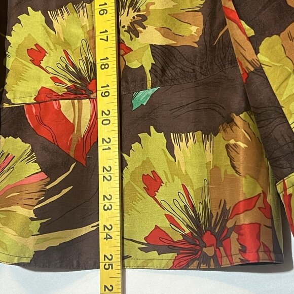 Coldwater Creek Women’s Open Front Blazer Jacket Size XL 100% Silk Floral - Picture 6 of 10